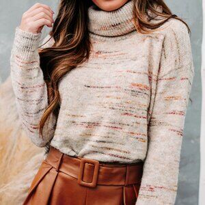 76035 Marbled Turtleneck Sweater